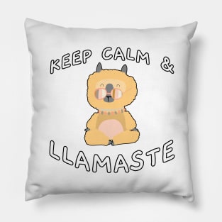 Keep Calm And Llamaste Pose 1 Pillow