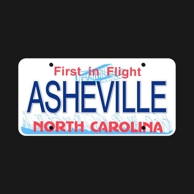 Asheville North Carolina License Plate by Mel's Designs