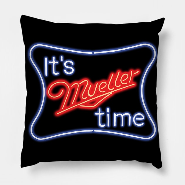 It's Mueller Time Pillow by politicart