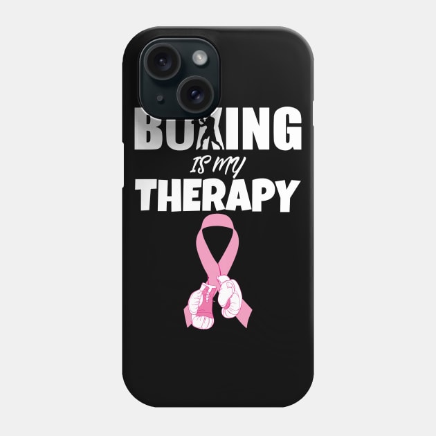 Boxing Is My Therapy Phone Case by Work Memes