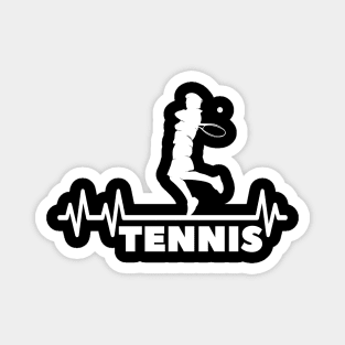 Tennis Heartbeat Pulse Tennis Player Athlete Magnet