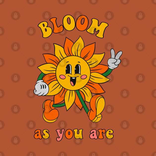 Groovy Sunflower | Bloom as you are by Donut Design