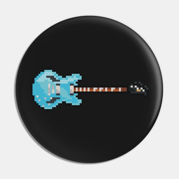 Pixel Blue Gibson DG Guitar Pin by gkillerb