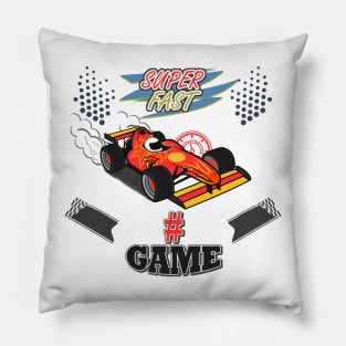 F1 Racing design Red Pillow