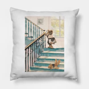 stairs with a bear Pillow