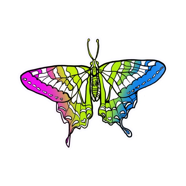 Pansexual Pride Butterfly by Queer Menagerie