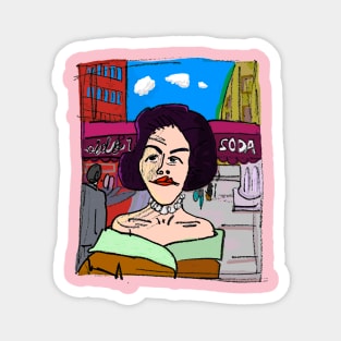 Fifties Woman on Manhattan Street Magnet