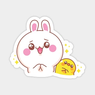 Happy Cute Bunny Magnet