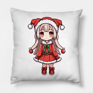 Cute christmas girl anime Pillow