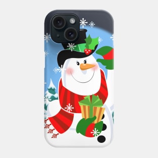 seasons greetings snowman Phone Case