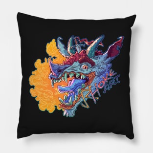 RHokeArt Dragon on Fire Pillow