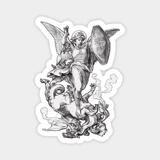 Saint Michael Fighting the Dragon Magnet