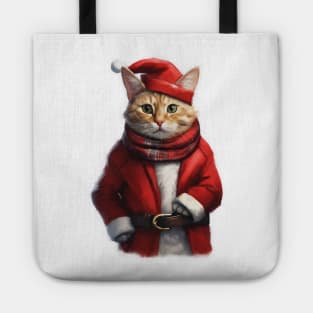 Santa claws cat Tote