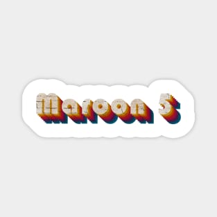 retro vintage Maroon 5 Magnet