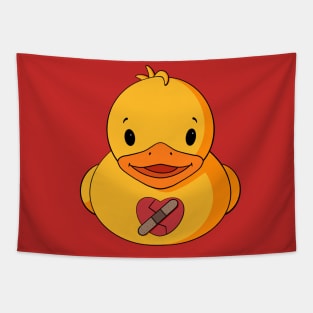 Broken Heart Rubber Duck Tapestry