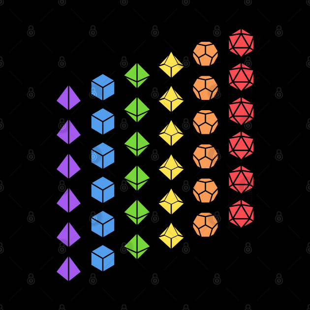 Slanted Dice Set Rainbow Flag by dungeonarmory