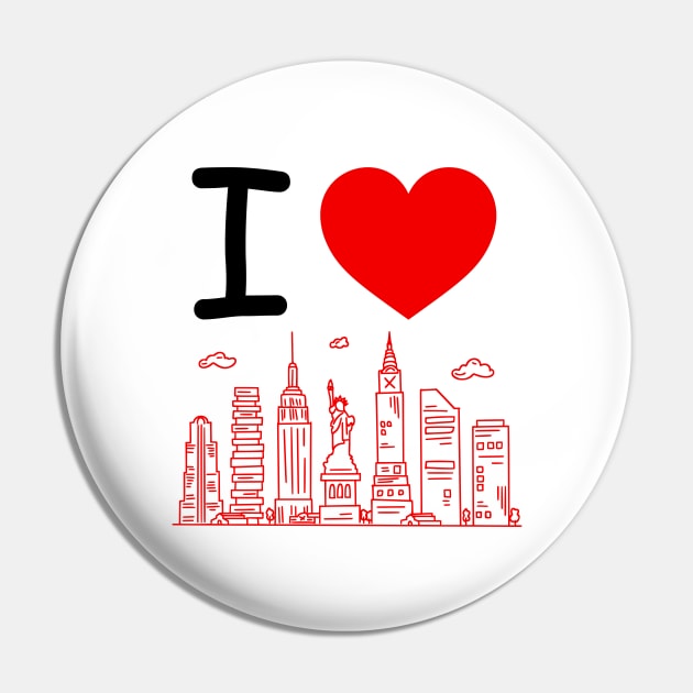 I HEART NEW YORK CITY Pin by EmoteYourself