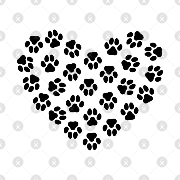 Paw Print. Dog paw print. Puppy paw. Dog paw Silhouette by designgoodstore_2