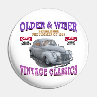 Older & Wiser Auto Body Classic Car Garage Hot Rod Novelty Gift Pin