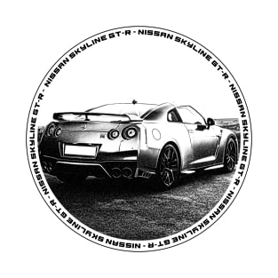 NISSAN GT-R R35 Black 'N White 4 T-Shirt