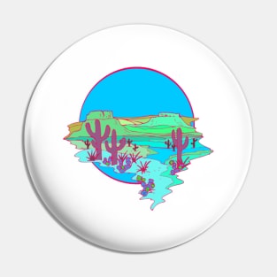 70s Desert Horizons-Desert Landscape Pin