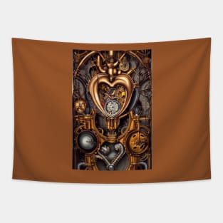 Steampunk mechanical heart Tapestry