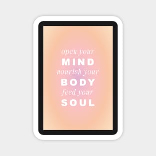 Mind Body Soul Pink and Peach Aura Magnet