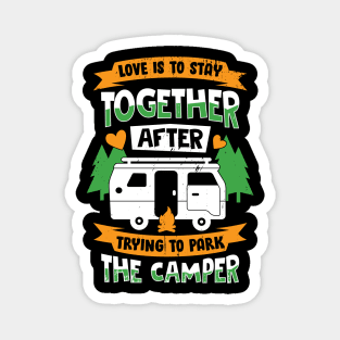 RV Camping Couple Camper Wedding Anniversary Gift Magnet