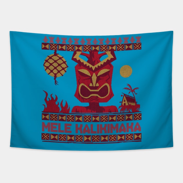 Mele Kalikimaka Ugly Sweater Tapestry by zerostreet