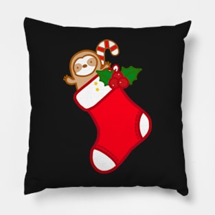 Cute Christmas Stocking Sloth Pillow