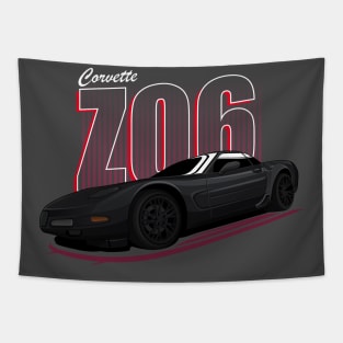 Corvette Z06 Dark Black Tapestry