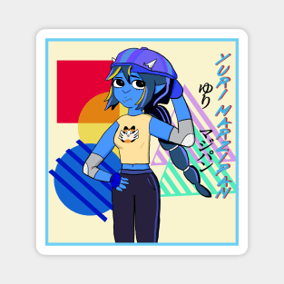 Yuri Marzipan the Oni - Cool Gal (blue scheme w/ streaks) Magnet