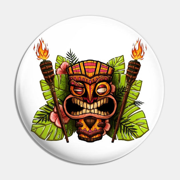 Tiki Mask Pin by FangZ