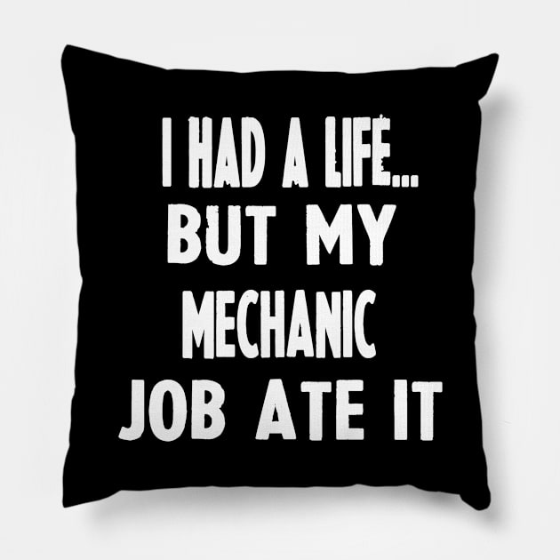 Funny Gifts For Mechanics Pillow by divawaddle