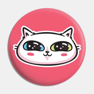 Starry Eyed Cat Pin