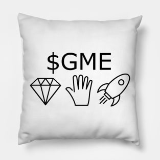 $GME Diamond Hand Rocket (black) Pillow