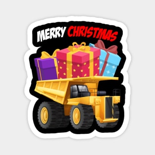 Christmas present monster truck Merry Christmas Magnet