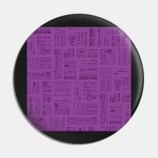 80s Lyrics Purple Pin