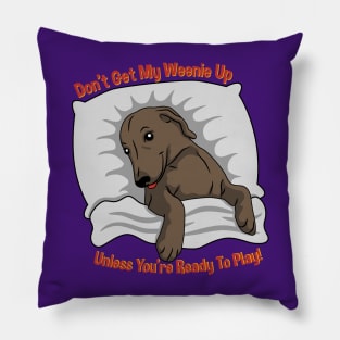 Don't Get My Weenie Up Pillow