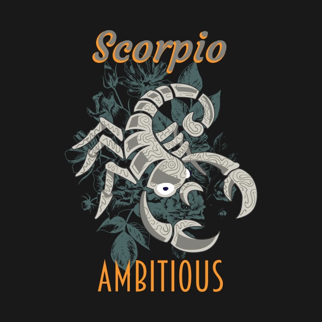 Scorpio sign of the zodiac by Foxxy Merch