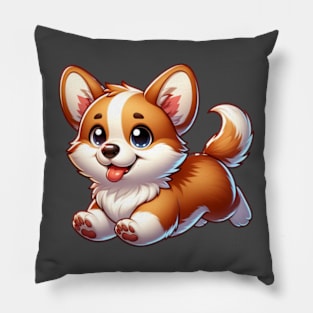 Adorable Corgi Pup Delight Pillow