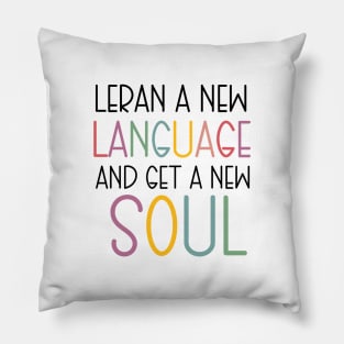 Learn a new language Pillow