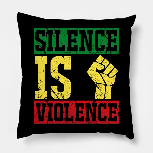 Silence is Violence Pillow by MZeeDesigns