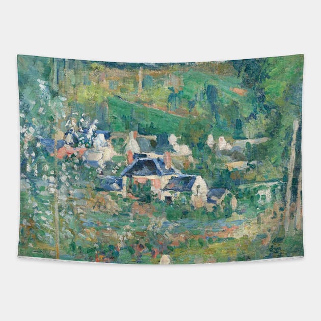 View of Auvers-sur-Oise-La Barriere by Paul Cezanne Tapestry by Classic Art Stall
