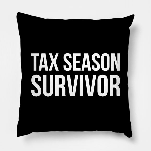 Tax Season Survivor Pillow by evokearo