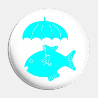 Fish with umbrella Pin