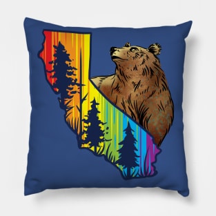 California Pride Bear Pillow