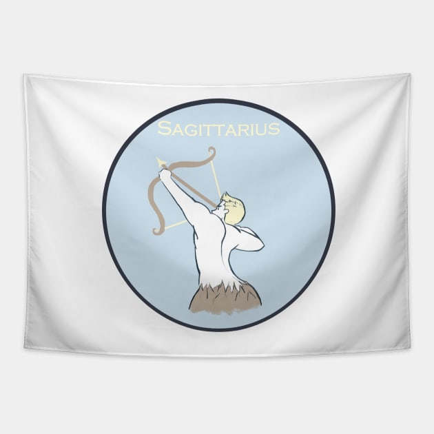 H&H Zodiac Sagittarius Tapestry by husbandandhusband