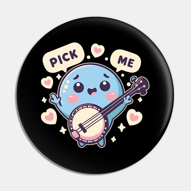 Banjo Pick Me Pin by Kudostees