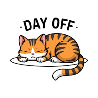 Day Off - Lazy Sleeping Cat kawaii style T-Shirt